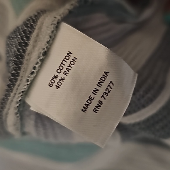 Sonoma Blue Striped Pull Over V Neck Blouse XL - Picture 11 of 11